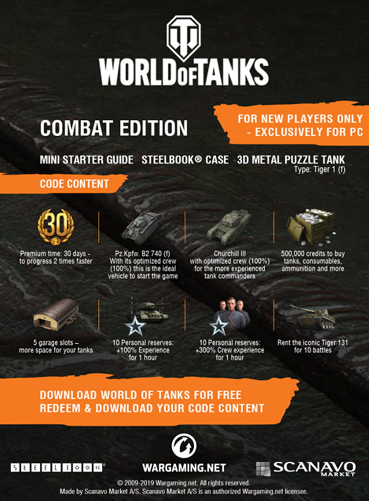 World of Tanks PC Combat Edition Starter Pack World of Tanks Store Europe